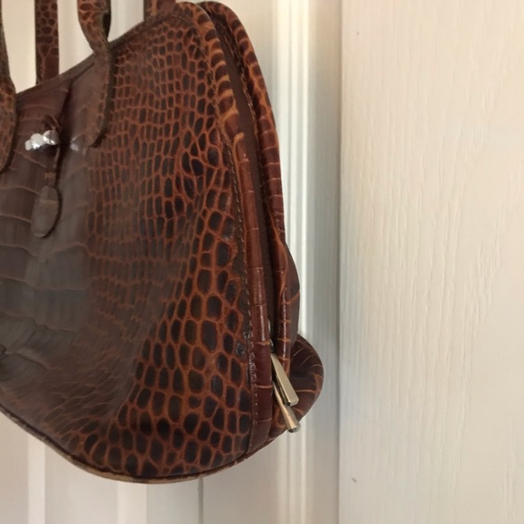 Longchamp vintage embossed leather brown purse - Picture 8 of 11
